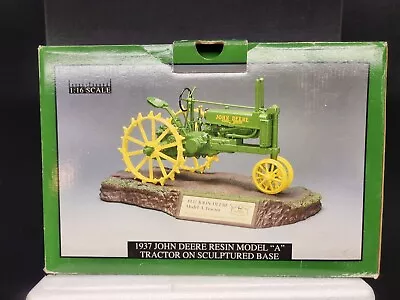 SpecCast John Deere 1937 Model A Tractor On Sculpted Base Resin 1/16 JDM167 1999 • $64.99