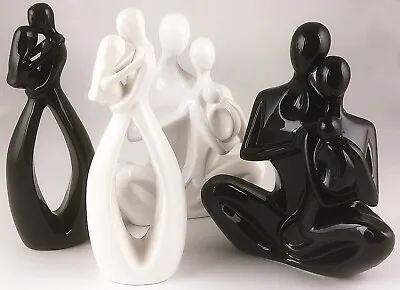 CONTEMPORARY COUPLE/FAMILY EMBRACING Figurine Sculpture Ornaments • £7.99