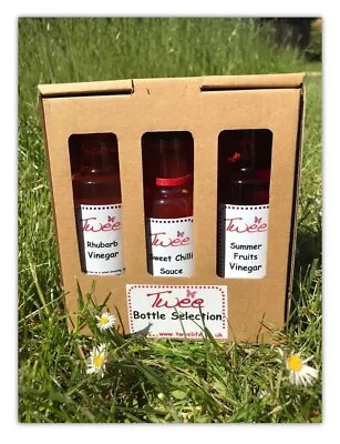 Fruit Vinegars And Sweet Chilli Sauce Gift Box - Salad Dressing Homemade • £12