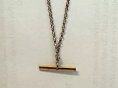 9ct Gold Vintage T Bar Necklace.2.5g 20 Inch. • £105