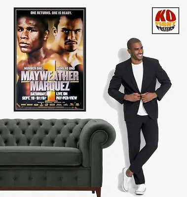 FLOYD MAYWEATHER JR Vs. JUAN MANUEL MARQUEZ : Original HBO Boxing Poster 10D • $111.90