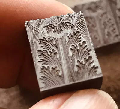 £12 • Buy Letterpress Caslon Printing Solid Cast Metal Block Floral Ornament