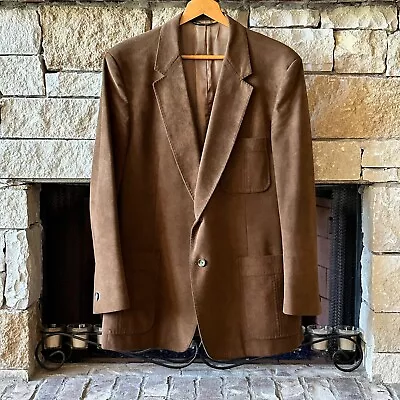 Vintage Westchester Dark Brown Suede Men's Jacket Blazer Coat • $38
