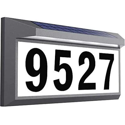 £34.23 • Buy Solar Address Sign Lighted Address Numbers Outdoor Waterproof Illuminated LED