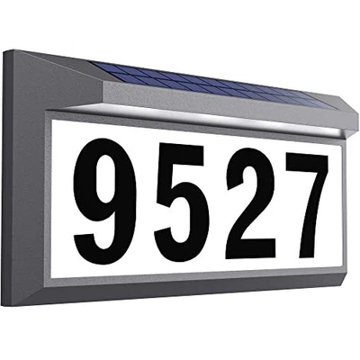 £34.23 • Buy Solar Address Sign Lighted Address Numbers Outdoor Waterproof Illuminated LED