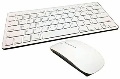 Mini Wireless 2.4Ghz White Keyboard And Mouse Combo For IMac MacBook & Pro • £49.99