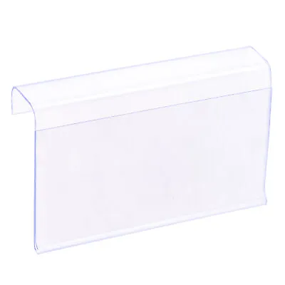 Pack Of 20 Label Name Price Holder L Shape 80x60mm Clear Plastic For Wire Shelf • £12.43