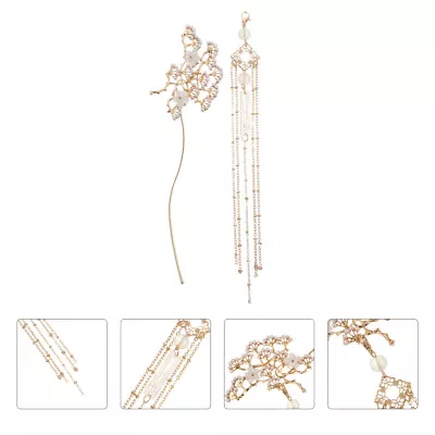  Japanese Hair Sticks Bride Headpieces For Wedding Tassel Pin • £9.29