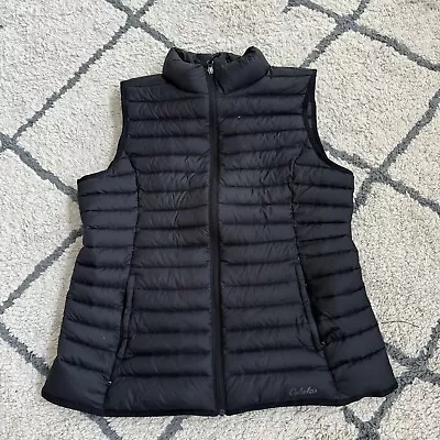 Cabelas Down Vest Jacket Men’s Sz Large Good Condition Black • $24.99