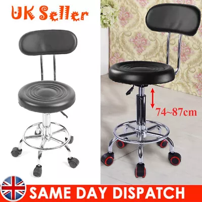 Beauty Spa Salon Stool Hairdressing Styling Barber Tattoo Massage Chair Black • £25.37