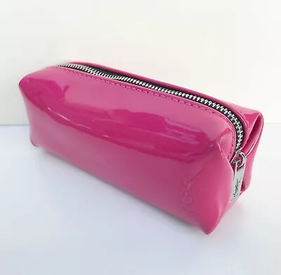 YSL Beauty Fuchsia Patent Leather Makeup Cosmetic Brush Bag / Pouch / Case NEW • $22.95