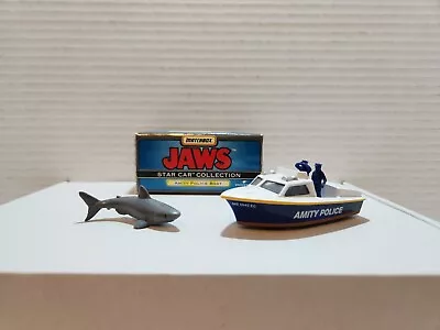 Matchbox Star Car Collection JAWS Amity Police Boat With Shark. MINT! MINT! MINT • $21.95