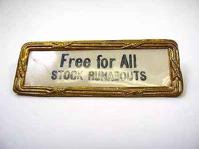 Vintage Collectible Pin: Free For All Stock Runabouts Boating • $37.49