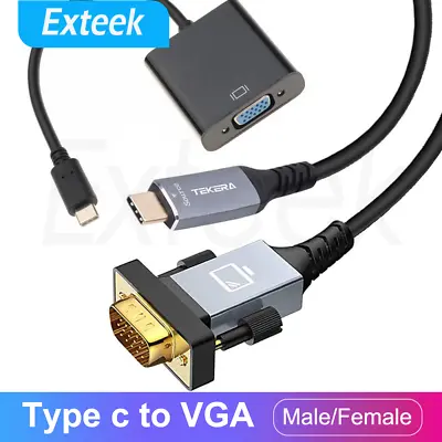 USB C To VGA Adapter Cable USB 3.1 Type C Thunderbolt 3 To VGA For Macbook Pro • $9.45