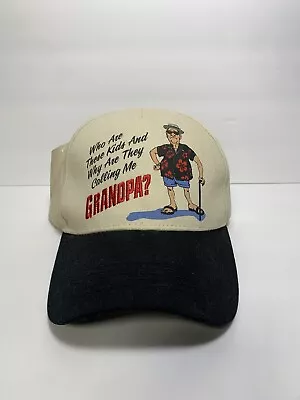 Vintage Grandpa Gag Funny Strapback Hat Vacation Golfing NWT Old Man Angry • $14.99