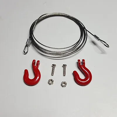 RC 1/10 Scale Accessories Tow Rope Hook Rock Crawler Truck Silver MN WPL • £5.49