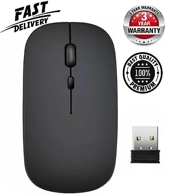 £5.99 • Buy 2.4 GHz Wireless Mouse Cordless Mice Optical Scroll For Laptop PC Computer + USB