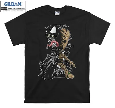 Angry Venom And Groot Figure T-shirt Gift Hoodie Tshirt Men Women Unisex A768 • £11.95