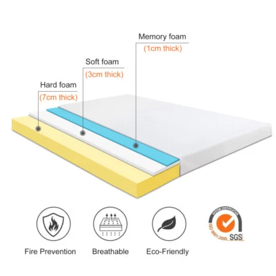 4 In Memory Foam Mattress Pureflex Memory Foam Orthopaedic Mattress - Reflex Foam, Medium Firm, Multiple Sizes &amp; Thicknesses Bamboo Memory Foam Mattress