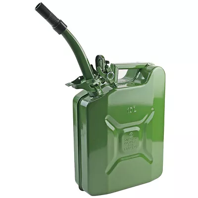 $76 • Buy NEW Green 10L Steel Jerry Can W/ Pouring Spout Fuel/Petrol Jerry Tank Can #001