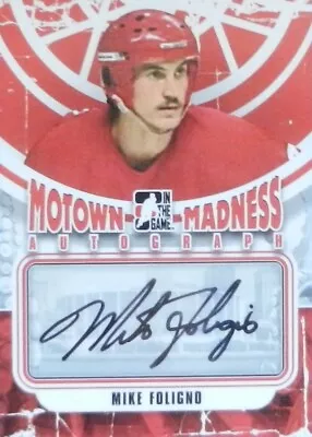 12-13 Itg Game Motown Madness Base Mike Foligno Detroit Red Wings Autograph Auto • $14.52