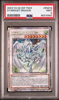 PSA 9 MINT Yugioh Stardust Dragon TN23-EN016 Quarter Century Secret Rare • $27.50