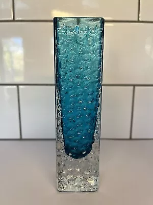 £30 • Buy Whitefriars Nailhead Vase Kingfisher Blue By Geoffrey Baxter 9683