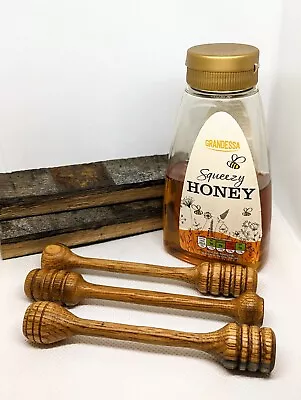 Hand Turned Oak Whisky Barrel Honey Dipper • £6.90