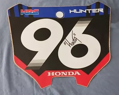 HUNTER LAWRENCE Monster Energy Supercross Signed HONDA Front Number PLATE Decal • $42