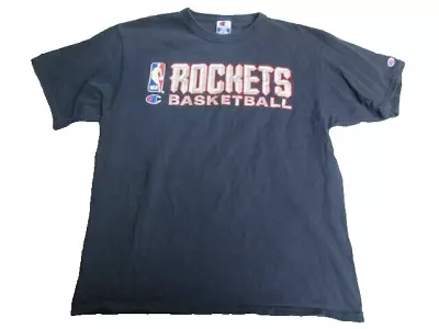 Vintage Houston Rockets Shirt Adult Large NBA Basketball 90s Champion Mens • $23.74