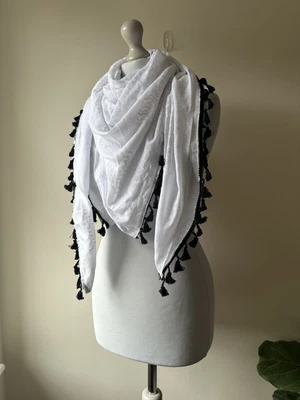 £16.99 • Buy Original Hirbawi Made In Palestine Kufiya Keffiyeh Scarf Shemagh White