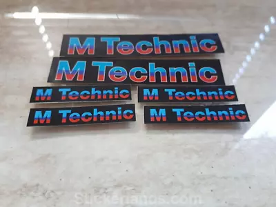 Sticker M Technic BLACK Body Kit Of 6 Decal E30 E24 E28 Original For BMW E30 E24 • $9.20