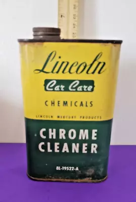 Vintage Lincoln Mercury Fomoco Car Care Chrome Cleaner Can 1950s Lincoln Mercury • $49.95