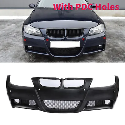 M-Tech Style Front Bumper Cover + W PDC Fit 05-08 BMW E90 E91 4dr 3-Series • $422.80