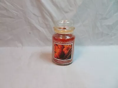 NEW! VILLAGE CANDLE SPICED PUMPKIN 21.25oz LARGE SCENTED DUAL WICK CANDLE ... • $15.99