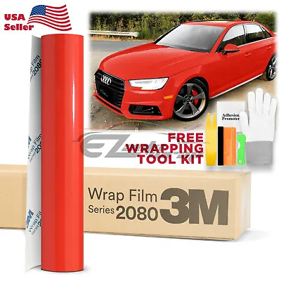 Genuine 3M 2080 G13 Gloss Hot Rod Red Vinyl Wrap Vehicle Film Decal  Sheet Roll • $20.95