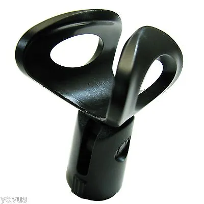 Black Flexible Rubber Adjustable Mic Holder Clip For Microphone Stand NEW • $4.83