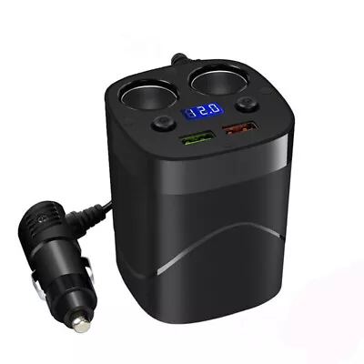 2 USB Multi Car Cigarette Lighter Socket Splitter Dual Charger Power Adapter 12V • £8.54