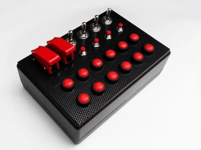 £87.50 • Buy BBJ Sim Racing PS4 XBOX One Compatible USB 26 Function Pro Series Button Box Red