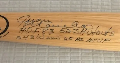 JUAN MARICHAL Autographed Stat Bat Bat San Francisco Giants RJ.com W/ Velvet Bag • $199.99