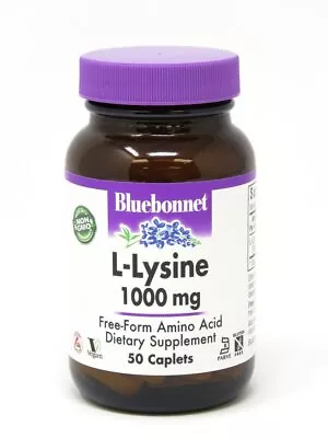 Bluebonnet L-Lysine 1000mg 50 Caplet • $14.20