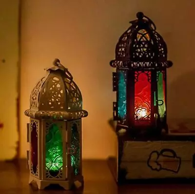 Moroccan Style Retro Candle Lantern Candlestick Hanging Lamp Courtyard Bedroom H • $12.99