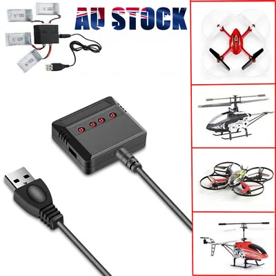 $13.99 • Buy Hot NEW 4 To 1 3.7V 600mAh Lipo Battery Charger For Syma X5C-1 Parts RC Drone AU
