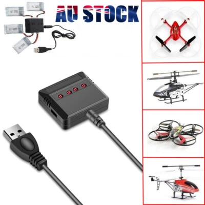 $18.99 • Buy Hot NEW 4 To 1 3.7V 600mAh Lipo Battery Charger For Syma X5C-1 Parts RC Drone AU