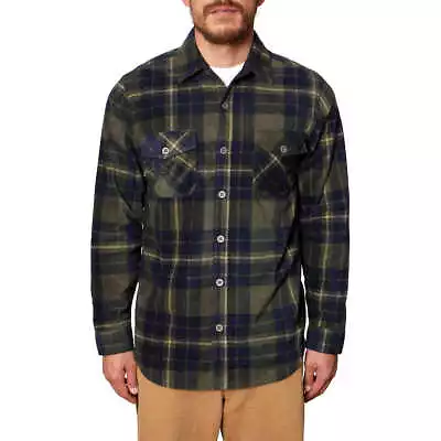 Freedom Foundry Men's Plaid Fleece Shirt Light Weight Button Up Color Green • $16.97