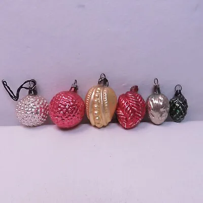 Vintage West Germany Mercury Glass Christmas Tree Ornaments Mixed Lot • $33.24