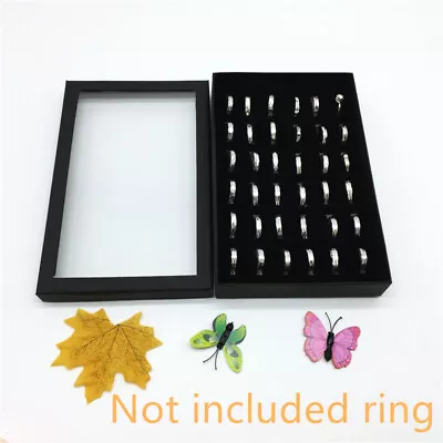 36 Holes Jewelry Ring Display Organizer Case Tray Holder Earring  Storage Box • £4.31