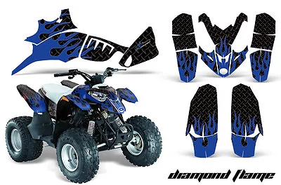 ATV Graphics Kit Quad Decal Wrap For Polaris Predator 90 2003-2007 DMNDFLAME U K • $129.95