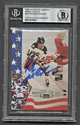 Rob McClanahan #20 Signed Autograph Auto 1995 Miracle On Ice Rookie Card BAS • $46.80