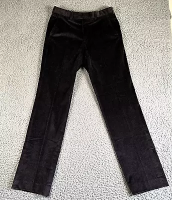 J. Press Pants Mens 33 Maroon Black Thick Corduroy Hand Tailored USA Made • $44.99